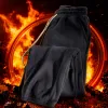Dark grey corduroy casual pants for men and women, loose straight-leg trousers for autumn and winter Specification image